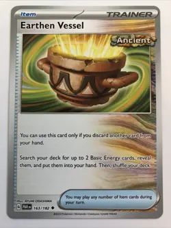 Pokemon TCG Paradox Rift Earthen Vessel 163/182 NM - Image 1