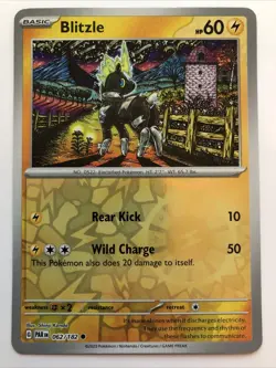 Pokemon TCG Paradox Rift Blitzle Reverse Holofoil 062/182 NM - Image 1