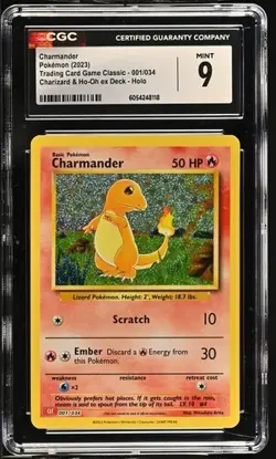 CGC 9 Charmander CLC 001 TCG Classic Collection Holo Pokemon Card 2023 English - Image 1