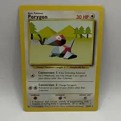 Pokemon TCG Porygon Base Set 39/102 Regular Unlimited Uncommon MP Card - Image 1