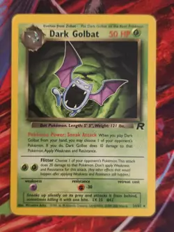 Dark Golbat 24/82 Team Rocket Unlimited Non-holo Rare Pokemon Card - Image 1
