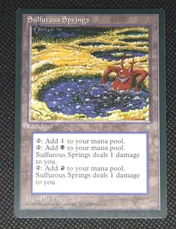 Magic The Gathering Sulfurous Springs Ice Age Rare Card NM MTG - Image 1