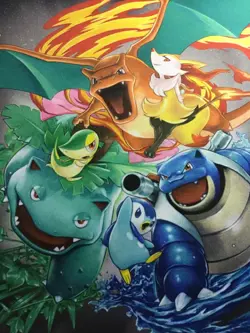 2019 Pokemon Trading Card Game Play Mat Charizard Blastoise Venasaur - Image 5