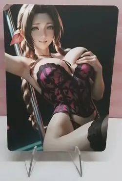 Aerith Gainsborough Final Fantasy Waifu Double-Sided Trading Card - Image 1