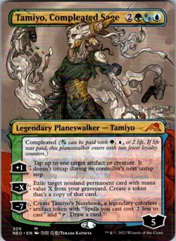Tamiyo, Compleated Sage (Borderless) M Kamigawa: Neon Dynasty 306 NM - Image 1