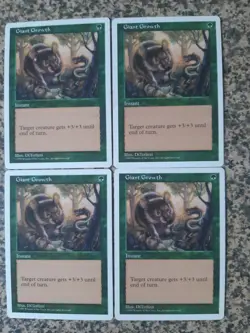 MTG 4 x Giant Growth - 5th edition - Image 1