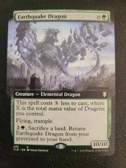 MTG Earthquake Dragon Extended Art Baldur's Gate (CLB) #588 Magic Elemental LP - Image 1