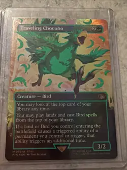 Traveling Chocobo (Borderless) (Neon Ink Green) Final Fantasy Foil - Image 1