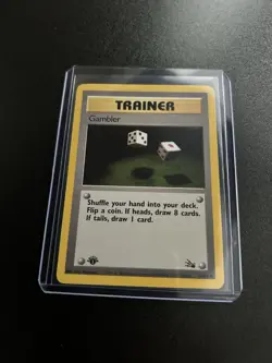 Pokemon Gambler 1st Edition 60/62 Fossil Set Variant WOTC Trainer Collection - Image 3