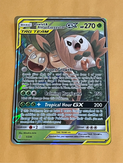 2019 Pokemon Unified Minds Rowlet Alolan Exeggutor GX Full Art #1/236 NM - Image 1