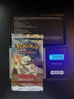 Pokemon TCG Neo Discovery English Booster Pack Factory Sealed - Weighed 20.95g - Image 3
