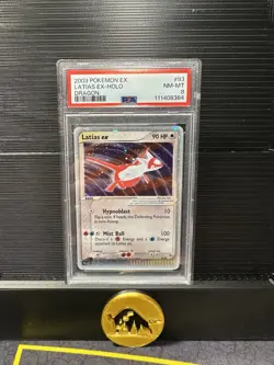 2003 POKEMON EX DRAGON #93 LATIAS EX-HOLO PSA 8 - Image 1
