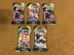 Lot Of 5 Pokemon Sword And Shield Rebel Clash Darkness Ablaze Factory Sealed - Image 1