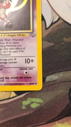 Pokemon TCG Mr. Mime Jungle 6/64 Holo Unlimited Holo Rare - Image 2
