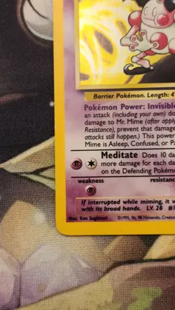 Pokemon TCG Mr. Mime Jungle 6/64 Holo Unlimited Holo Rare - Image 5