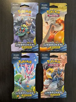 Pokemon Sun & Moon Unbroken Bonds Sleeved Booster Pack Charizard Reshiram NEW 1x 820650805486 - Image 1