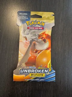 Pokemon Sun & Moon Unbroken Bonds Sleeved Booster Pack Charizard Reshiram NEW 1x 820650805486 - Image 3