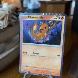 Pokemon Charmander Black Star Promo 047 Scarlet Violet Cosmos Holo SWIRL!!!!!! - Image 1