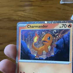 Pokemon Charmander Black Star Promo 047 Scarlet Violet Cosmos Holo SWIRL!!!!!! - Image 3