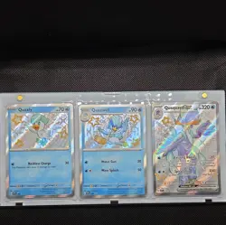 Quaxly/Quaxwell/Quaquaval ex Paldean Fates Shiny NM Pokemon WMagnetic Display - Image 5