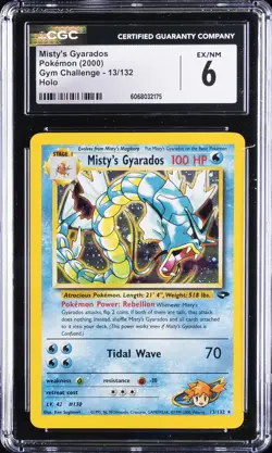 2000 POKEMON GYM CHALLENGE - HOLO #13/132 MISTY'S GYARADOS CGC 6 - Image 1