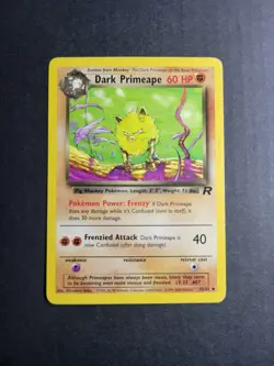 Dark Primeape 43/82 Pokemon TCG Team Rocket Unlimited Regular Uncommon LP - Image 2