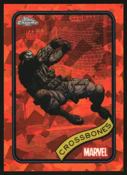 CROSSBONES 2025 TOPPS CHROME MARVEL SAPPHIRE ORANGE #42 3/25 - Image 1