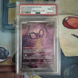 Pecharunt SVP EN 129 Shrouded Fable Pokemon Center Stamped ETB Promo PSA 10 - Image 1