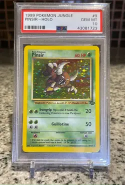 1999 Pokemon Jungle Pinsir Holo Rare PSA 10 Gem Mint! Population of only 33! - Image 1