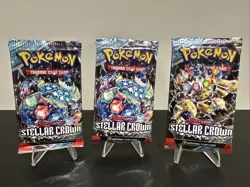 Pokemon TCG Scarlet And Violet Stellar Crown Sealed Booster Packs Lot Of 3 - Image 1