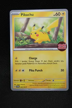 Pokemon Promo Pikachu Stamped Choki Choki Indonesia 065/SV-P 2023 - Image 1