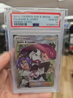 PSA 10 GEM MT 2019 POKEMON SUN & MOON FA/JESSE & JAMES HIDDEN FATES #68 - Image 1