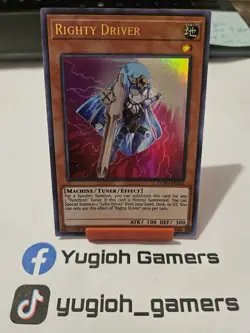 Yu-Gi-Oh Righty Driver DUPO 1st Edition Ultra Rare Light Played - Image 1
