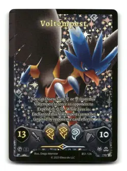 Elestrals Base Set Trading Card Game #BS1-126 Voltempest (Box Topper) Holo - Image 1