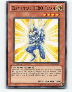 Elemental HERO Flash #GENF-EN090 1st Edition Yugioh Card - Image 1