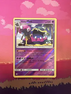 Pokemon Card Alolan Muk Sun & Moon Reverse Holo Rare 58/149 Near Mint - Image 1