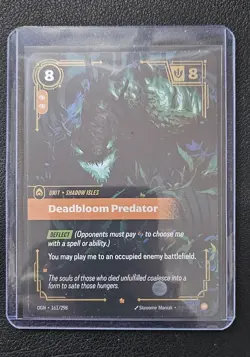 Legends of Runeterra Deadbloom Predator Unit Card OGN 161/298 Shadow Isles - Image 1