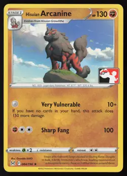 Pokemon Hisuian Arcanine 084/196 Prize Pack Series Cards Non-Holo Pack Fresh - N - Image 1