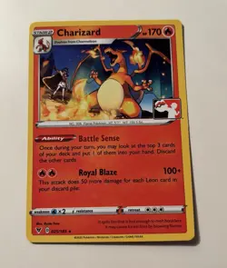 Pokemon TCG Charizard 025/165 Vivid Voltage Prize Pack Series Card MP - Image 1