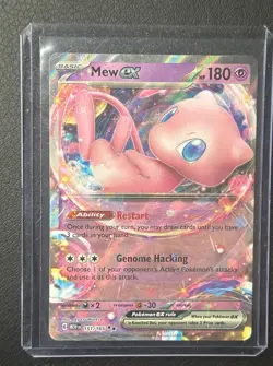 Pokemon Mew EX TCG Scarlet & Violet Holo Double Rare Card 151/165 NM/M Condition - Image 1