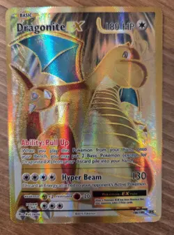 2016 Pokemon Dragonite EX (106/108) - XY Evolutions Full Art Gold Card - NM - Image 1