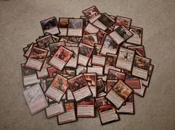Magic The Gathering Approx 190 Red Cards Commons + Uncommons Good Condition - Image 1