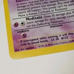 Vintage MR. MIME Jungle Holo Rare Pokemon TCG Card 6/64 NM 1999 Super Clean 🌟 - Image 3