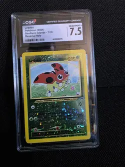 Southern Islands Ledyba Reverse Holo Card 7/18 CGC 7.5 Pokemon 2001 - Image 1