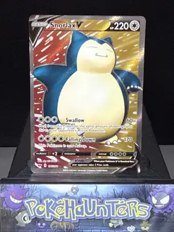 Pokemon Card Snorlax V 197/202 Sword & Shield Full Art Ultra Rare Near Mint - Image 1