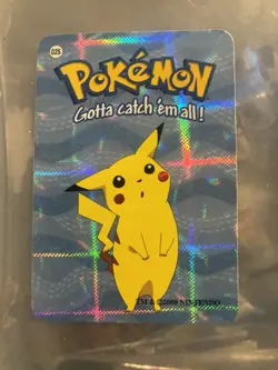 Pikachu #025 - Vintage Vending Machine Prism Sticker 2000 - Pokemon Card - Image 1