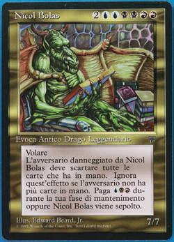 Nicol Bolas Legends (ITALIAN) NM Blue Black Red Rare CARD (507812) ABUGames - Image 1