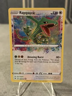 Pokemon TCG Card Rayquaza 138/185 Vivid Voltage Amazing Rare - NM - Image 1