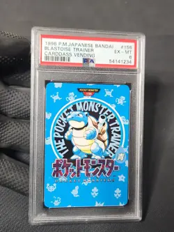 1996 Pokemon Blastoise Town Map #156 Bandai Carddass Graded Pokemon Card PSA 6 - Image 2