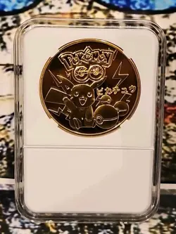 Pokemon Pikachu Gold Plated Collectible Coin Card Gift Set Souvenir In Case - Image 3